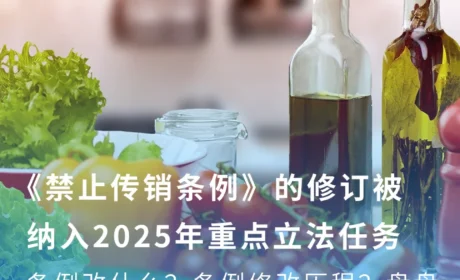 《禁止传销条例》的修订被纳入2025年重点立法任务|条例改什么?