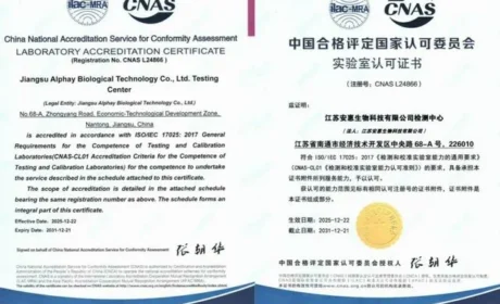 安惠检测中心荣获CNAS国家实验室认可证书