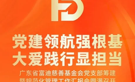 广东省富迪慈善基金会党支部筹建汇报会召开