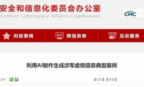 网信办公布AI编造涉军虚假信息典型案例